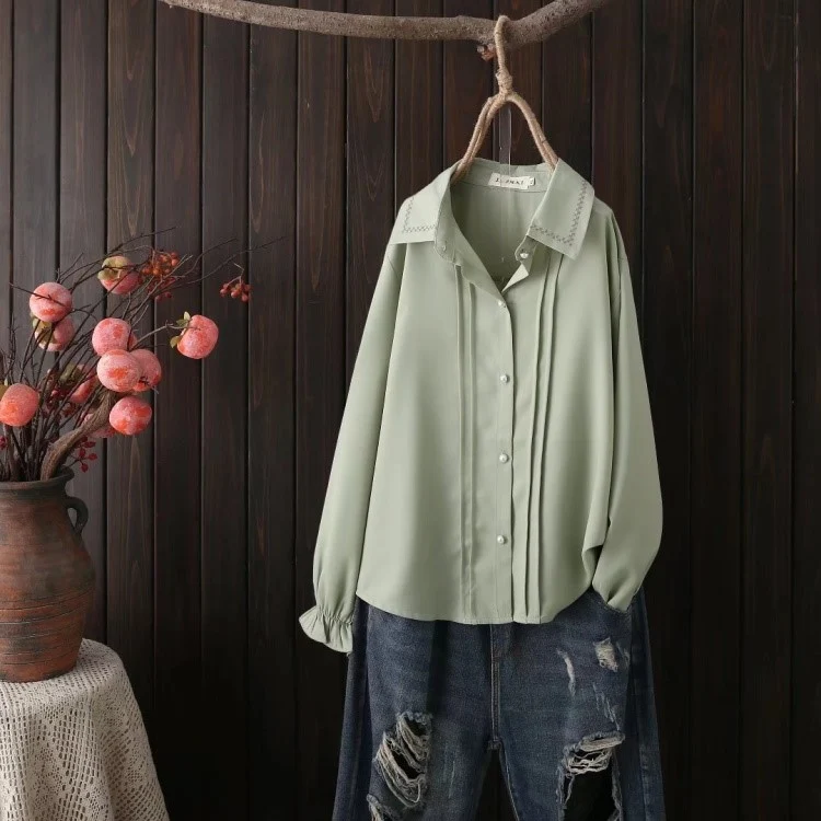 Title 1, Plus Size Womens Slim Loose Bottoming Embroide...