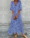 Casual strandjurk met split voor dames. Licht en luchtig voor de zomer. Perfect voor strand, vakantie en een relaxte, comfortabele look. — foto 4