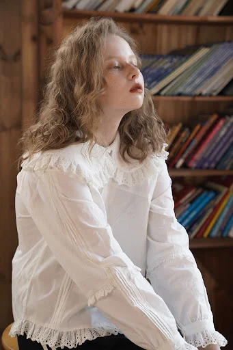 Title 12, Womens patchwork white shirt, a unique and ver...