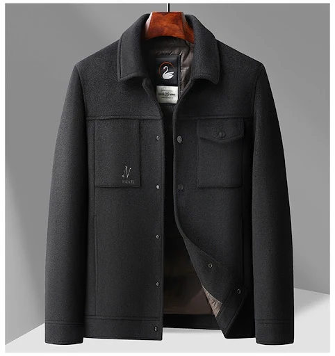 Title 14, Autumn and Winter Mens Wool Workwear Jacket wi...
