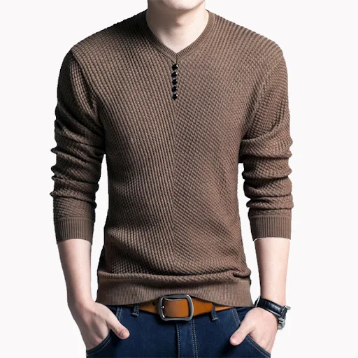 Title 1, V-neck T - shirt pullover