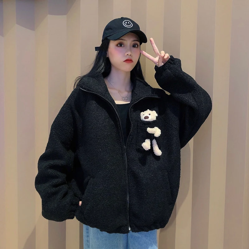 Title 3, Womens Sweatshirt Plus Velvet Thickened Lamb H...