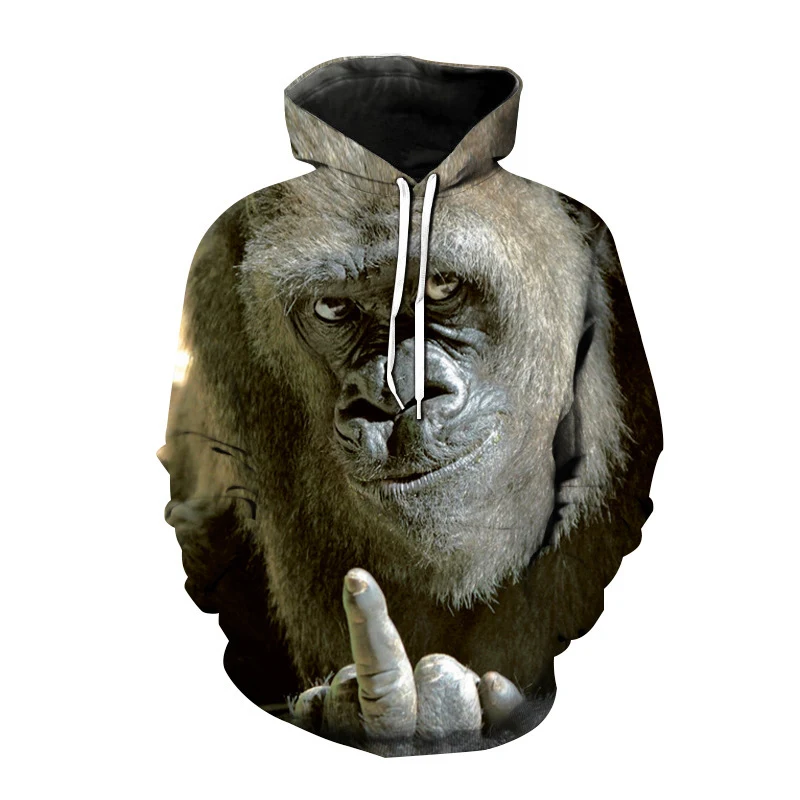 Title 5, Creative Print Funny Gorilla Halloween Sweater ...