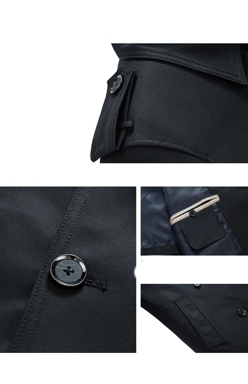 Men's Mid-length Windbreaker, Casual Style for Middle-aged Men. Comfortable and stylish for everyday wear and weather pr — photo 1