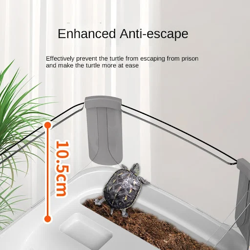 Plastic Transparency Turtle Tank House With Areas To Breed Feed Swim Bask Indoor Enclosure Water Turtles Cage Reptile Ha — photo 5