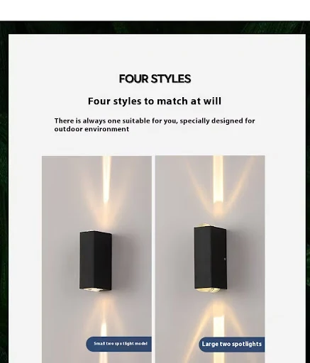 Title 9, Artistic Wall Lamp Outdoor Waterproof Beam Ligh...