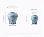 Blue and White Porcelain Vase Vintage Ornament for Home Living Room Decorations. Enhance your space with this beautiful — photo 1