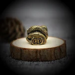 Acessórios de pulseira espaçadora de cobra criativa de latão retrô feitos à mão. Adicione um toque vintage e estiloso aos seus looks com este acessório único. — foto 2