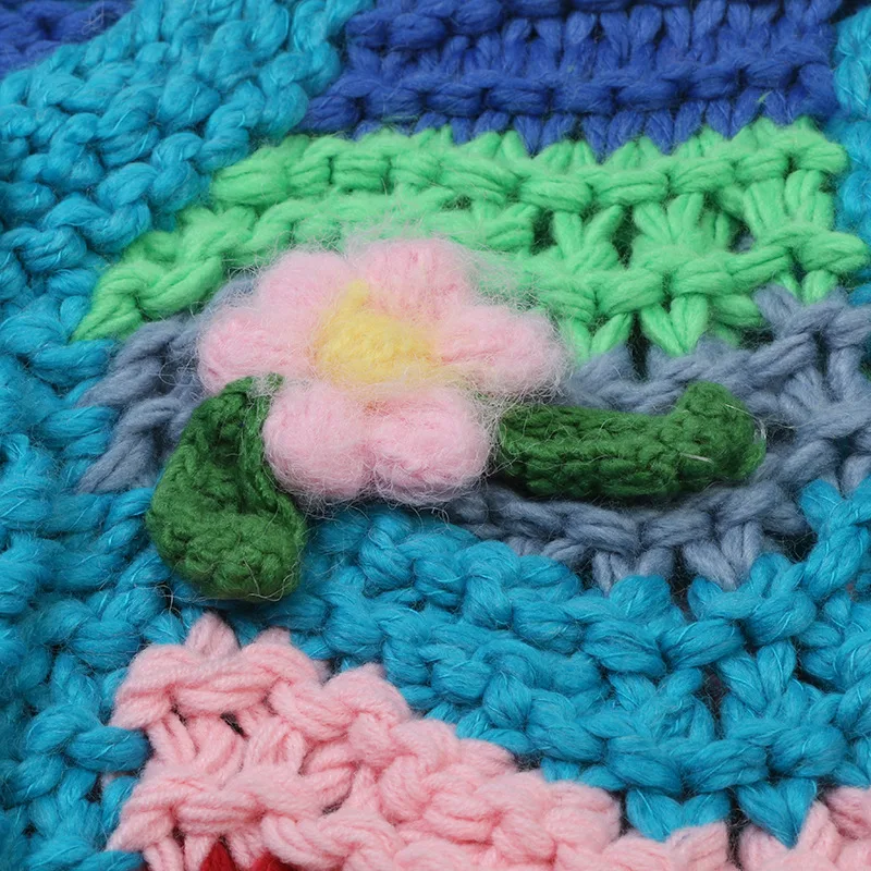 Title 4, Vintage Flower Womens Knitting Upperwear Vest,...