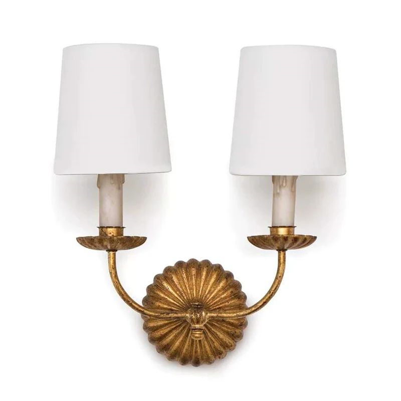 Luminária de parede retrô americana dourada envelhecida Ilumine seu espaço com elegância vintage e um toque sofisticado para uma atmosfera acolhedora. — foto 5