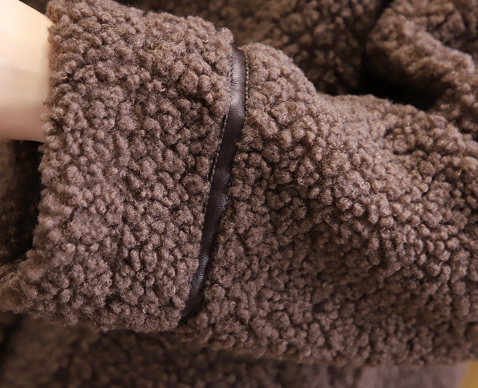 Title 2, Womens Lamb Wool Coat Long Sleeve Warm Stay co...