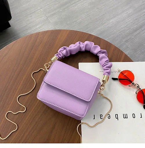 Title 7, Bolsa coreana Wild Messenger com corrente, eleg...
