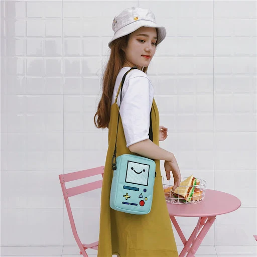 Title 5, Funny Childrens Cartoon Robot Messenger Bag