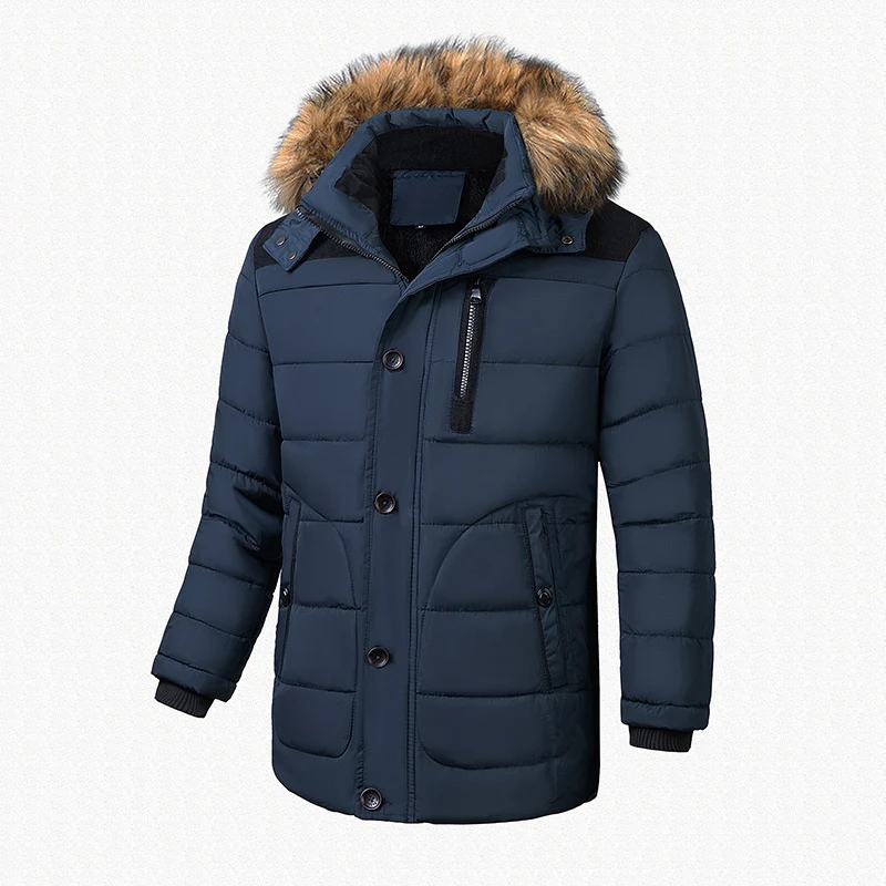 Jaqueta masculina acolchoada de algodão quente, casaco para o inverno, oferece calor e conforto, ideal para climas frios, proteção contra o frio. — foto 5