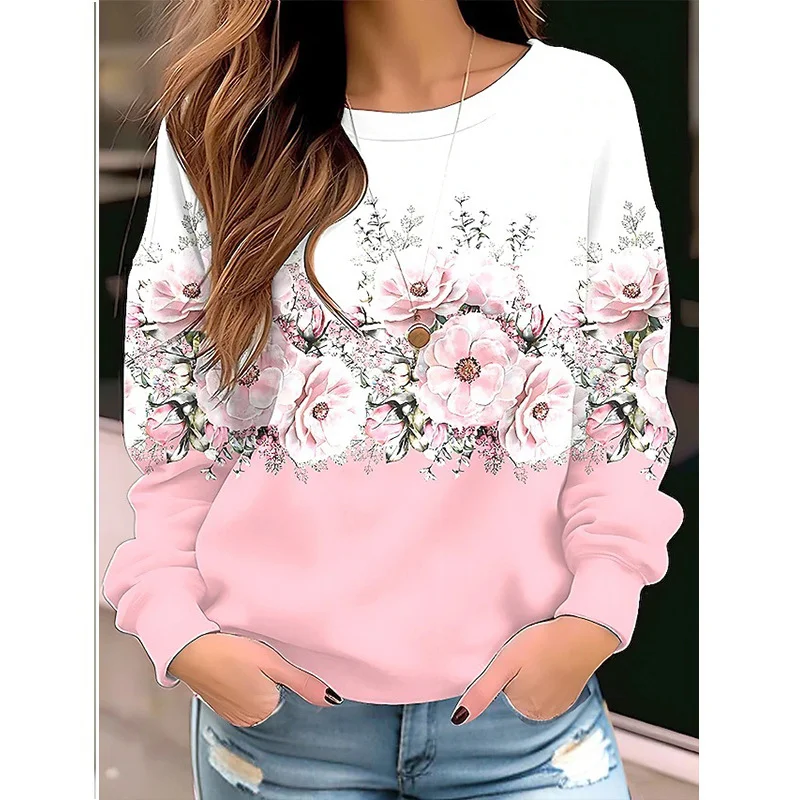 Pulôver Suéter Floral Flor Gola Redonda Suéter Manga Comprida — foto 16