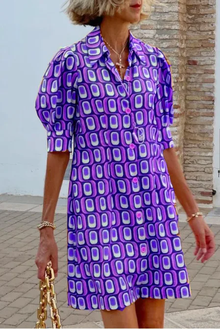 Damesmode casual overhemdjurk — foto 2