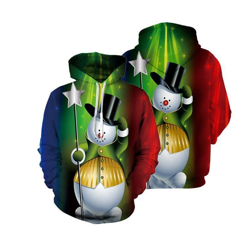 Moletom de Natal unissex com gola redonda e estampa, ideal para as festas de fim de ano, confortável e com design temático. — foto 3
