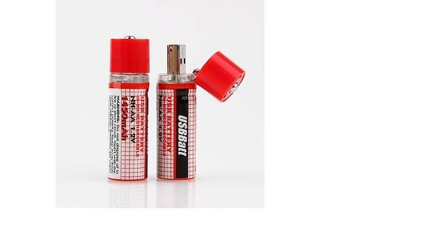 Title 3, 2x USB AA 1450mAh 1.2V Ni-MH Rechargeable Batte...