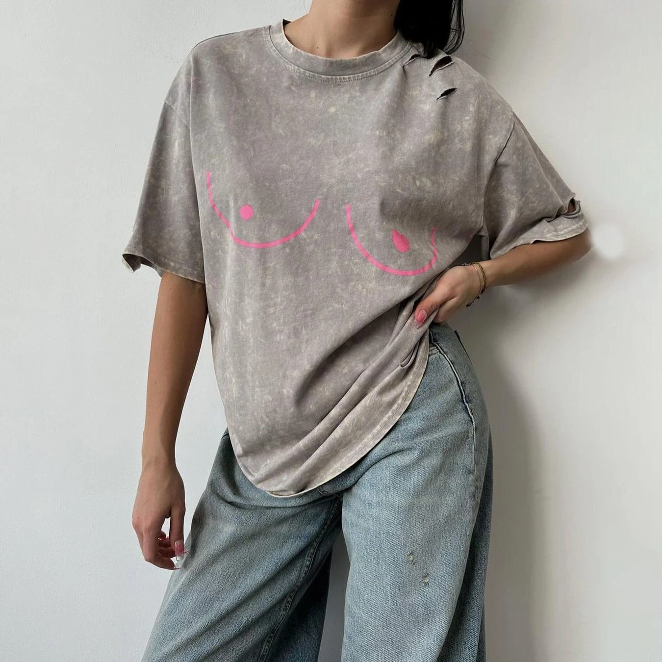 Title 8, T-shirt a maniche corte con stampa "Hot Girl" i...