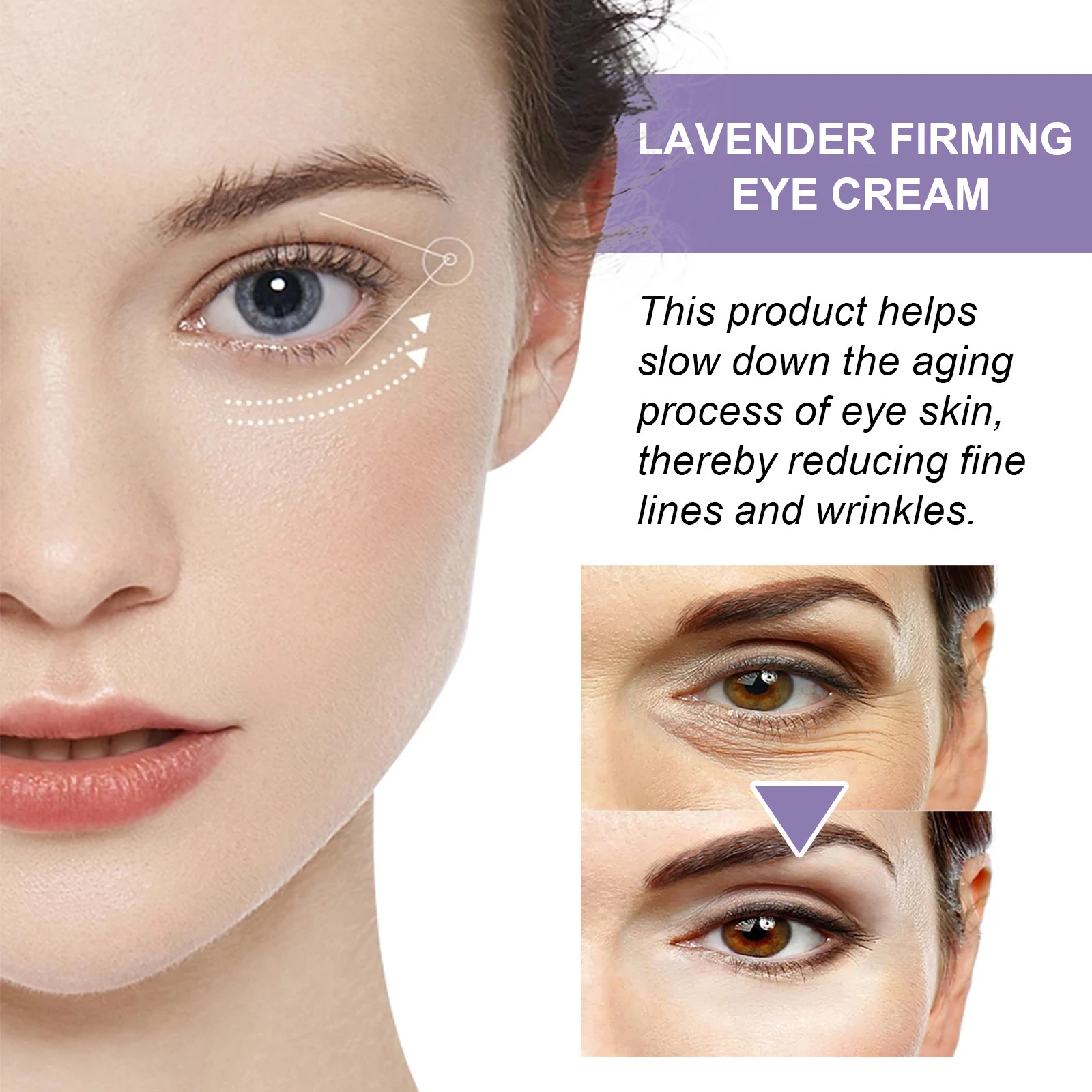 Crema viso contorno occhi alla lavanda, idratante, anti-rughe e lozione corpo. Cura completa per una pelle radiosa e giovane. — foto 4