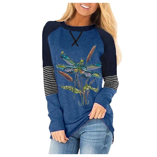 Title 7, European And American Fashion Long-sleeved Prin...