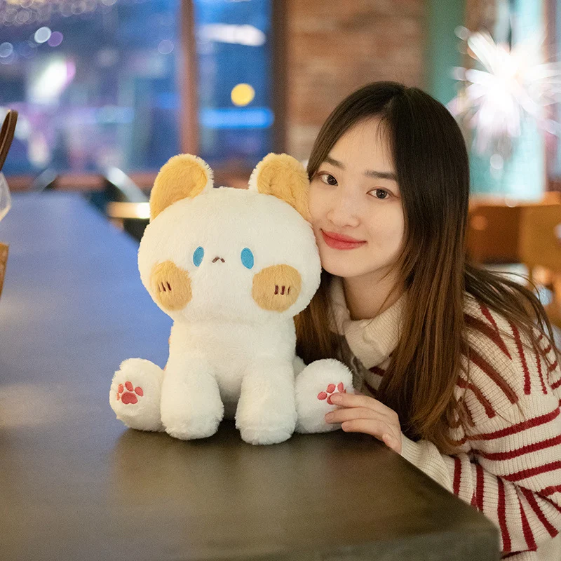 Title 1, Childrens cat shaped sitting plush doll, soft ...