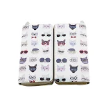 Carteira longa feminina de PU com desenho de gato de desenho animado, ideal para organizar cartões e dinheiro, com design divertido e elegante. — foto 1