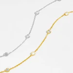 Colar feminino de patchwork de diamantes em prata S925 de alta qualidade. Adicione brilho e elegância ao seu visual. — foto 12