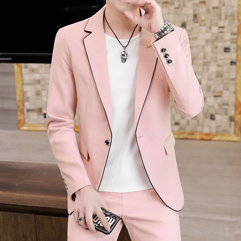 Men's Suits Slim Korean Style Small Suits, designed for a modern and sleek fit. Ideal for both formal and casual occasio — photo 3