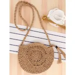 Bolsa transversal de palha trançada com laço. Leve e elegante para o verão. Ideal para carregar seus itens essenciais com estilo e conforto. — foto 18