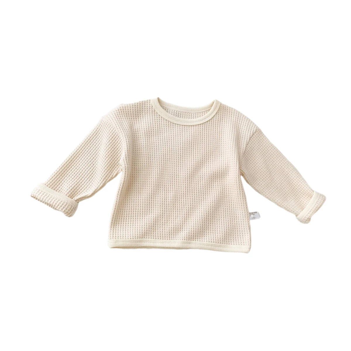 Blusa de manga comprida waffle áspero para meninos e meninas, resistente e confortável, ideal para uso diário, mantendo as crianças quentinhas e estilosas. — foto 2