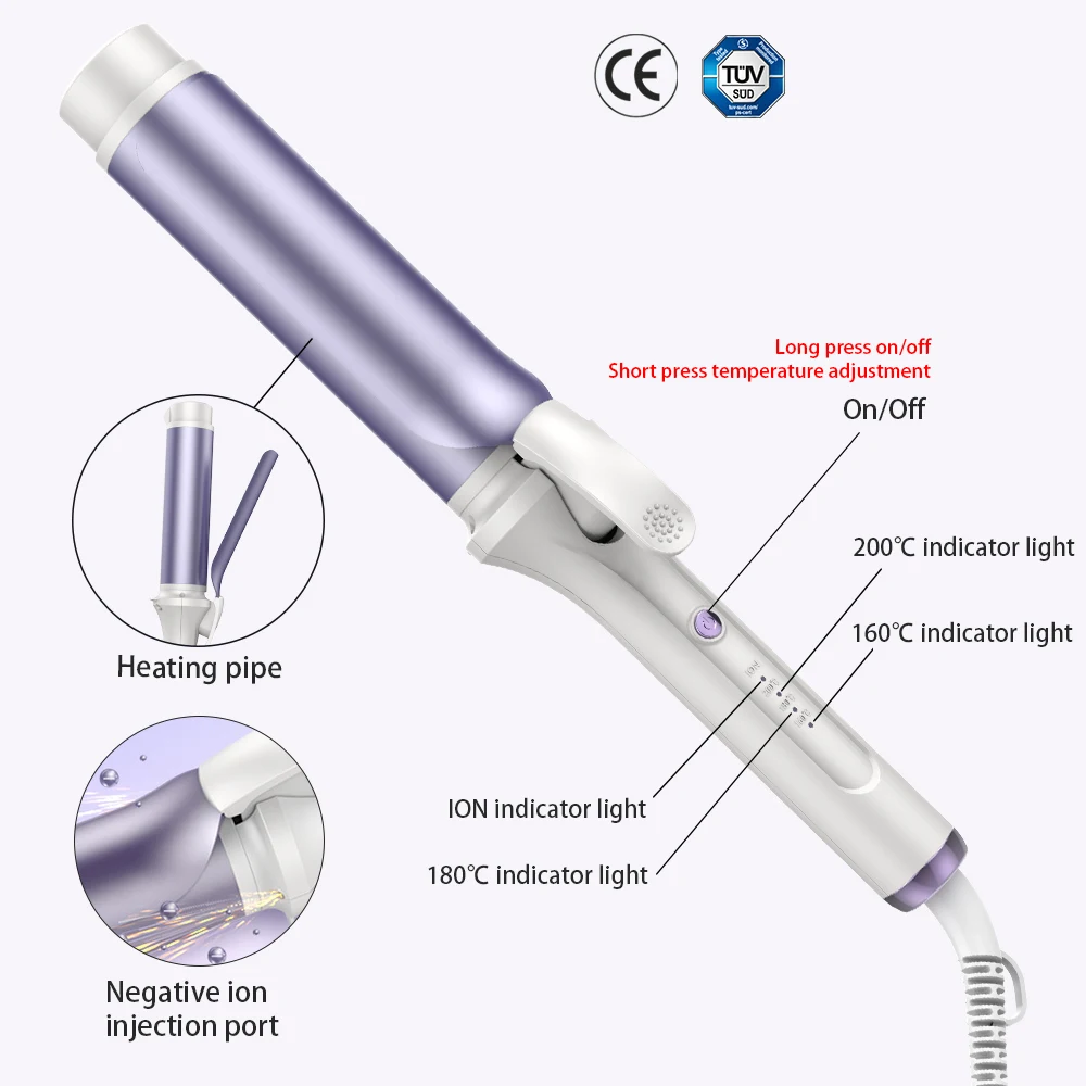 Fully Automatic Curling Stick Creates Large 40mm Waves and Provides Long-Lasting Curls. Effortless, Beautiful Hair. — photo 3