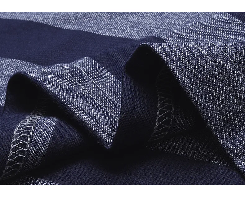Middle-aged Men's Long-sleeved Polo Shirt Lapel Striped Casual Style, Comfortable and Stylish for Everyday Wear — photo 2