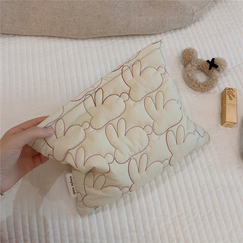 Bolsa Cosmética Portátil Espessada de Coelho Encantador Armazenamento Perfeito para Viagem e Casa, Organize Maquiagem com Elegância. — foto 7