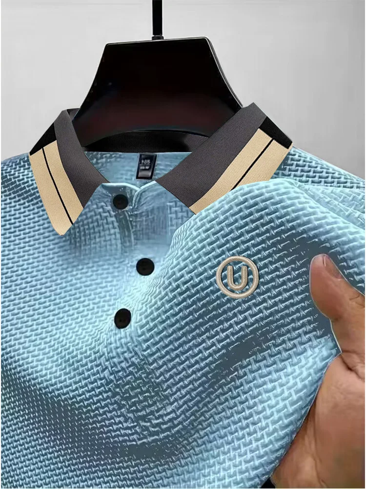 Title 23, Premium Mesh Ice Silk Short Sleeve Solid Color ...