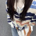 Rainbow Striped Cardigan
