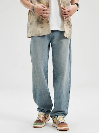 Title 4, Mens Fashion All-matching Baggy Straight Trous...