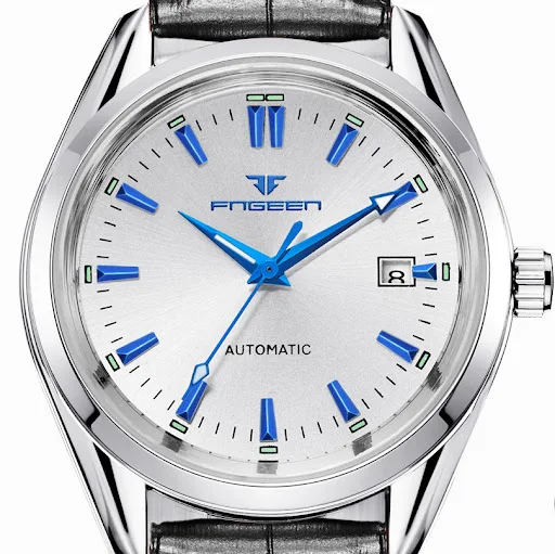 Title 8, Relógio mecânico automático esqueleto azul