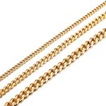 Colar Duplo Feminino Dourado Estilo Cubano, Design Europeu e Americano, Sofisticação e Charme para Você. — foto 4