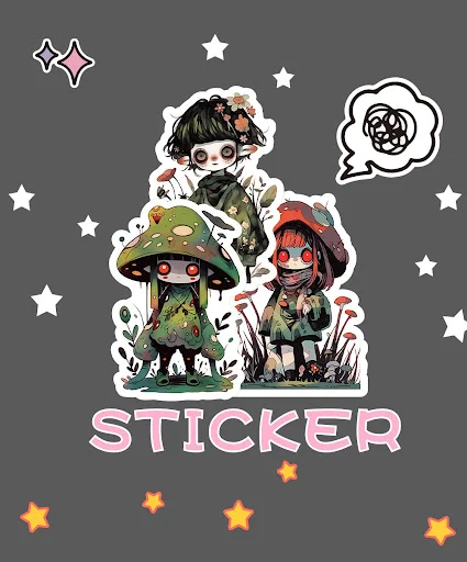 Title 5, Little Zombie Stickers Horror Scarecrow Phone C...