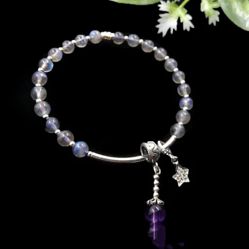 Title 3, Pulseira de joia natural alongada Lime Moonligh...