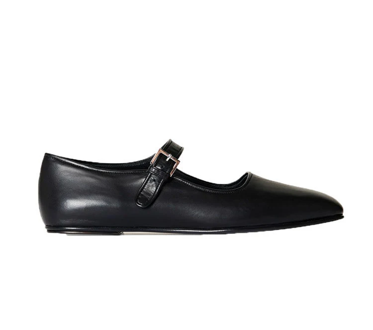 Retro Square Toe Mary Jane Ballet Flats with Buckle. Artistic style and all-match design, these flat ballet slippers are — photo 2