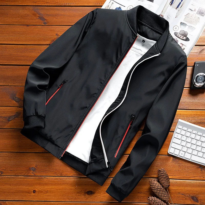 Jaqueta Trench Coat Casual para Jovens, com gola alta e zíper, novo casaco masculino, perfeita para um visual moderno e confortável no dia a dia. — foto 25