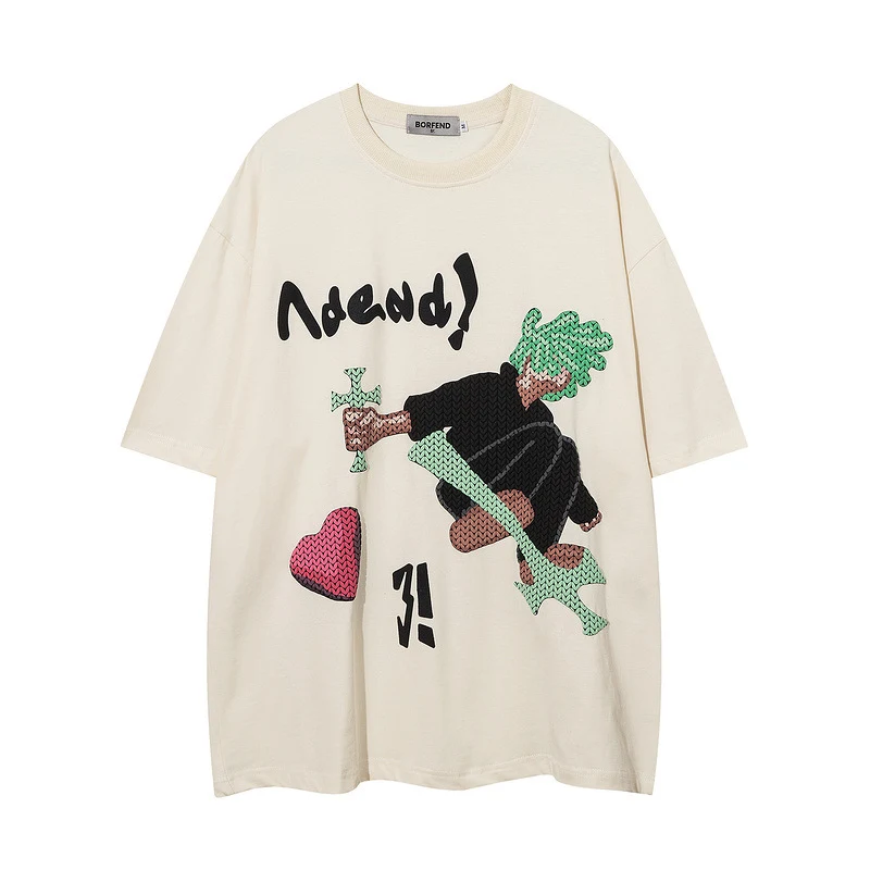 Title 5, Camiseta masculina com estampa de desenho anima...