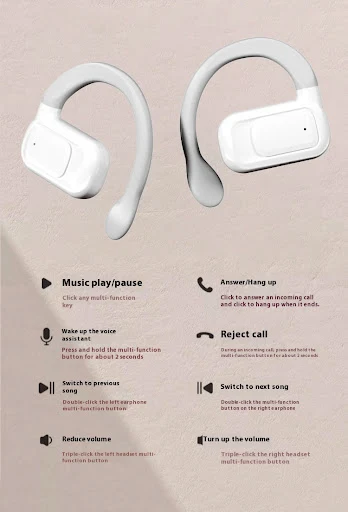Title 11, Bone Conduction Ear Hook Wireless Bluetooth Hea...