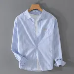 Oxford Japanese Style Shirt Cotton Clothes Leisure Iron-free Stripes, a comfortable and stylish shirt for everyday wear — photo 1