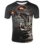 Short Sleeve Summer Print Skull Youth Sports White Hedging — photo 2