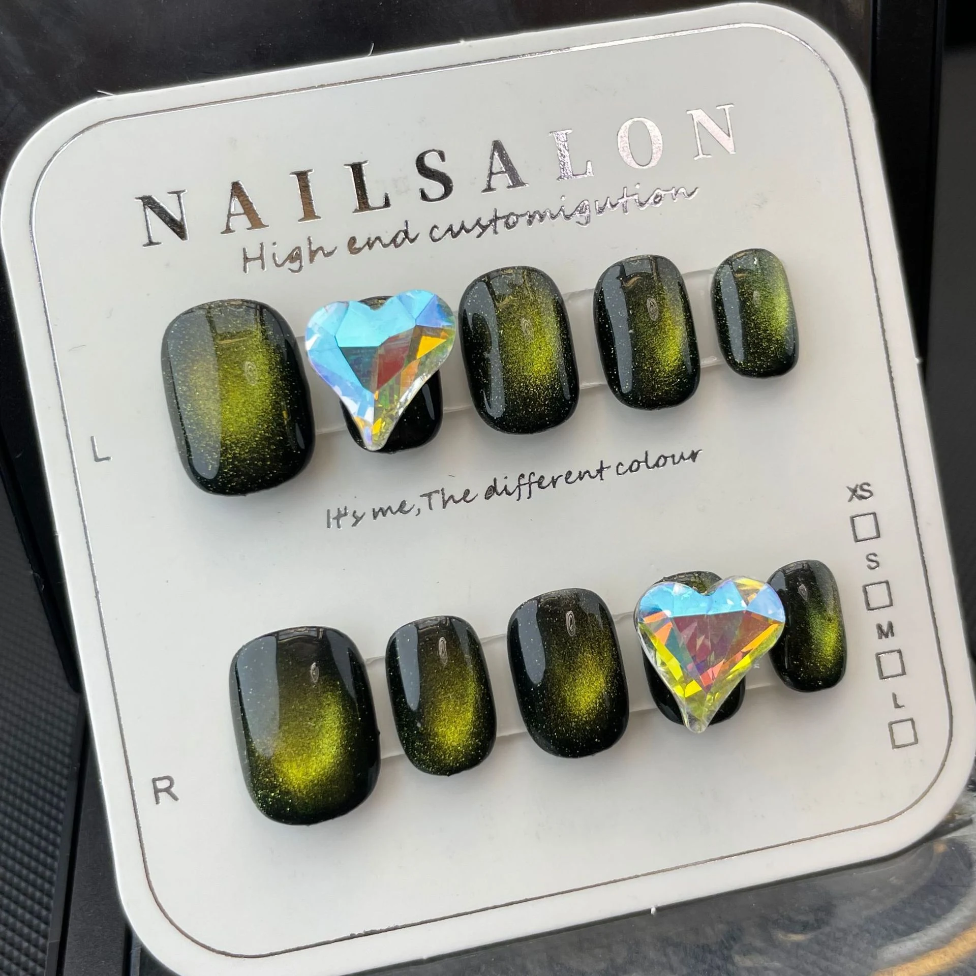 Handmade Real Shot Nail Stickers Fake Removable Finished UV Patch for perfect nails. Easy application, long lasting wear — photo 46