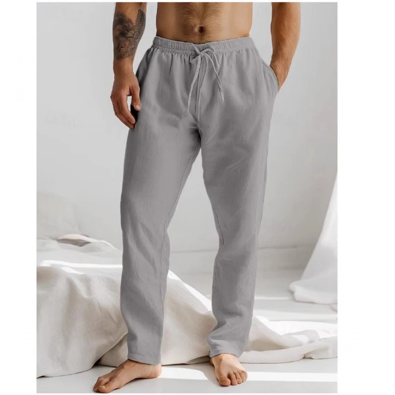 Summer Men's Pants Elastic Waist Breathable Trousers. Comfortable and cool trousers perfect for summer, breathable and l — photo 3