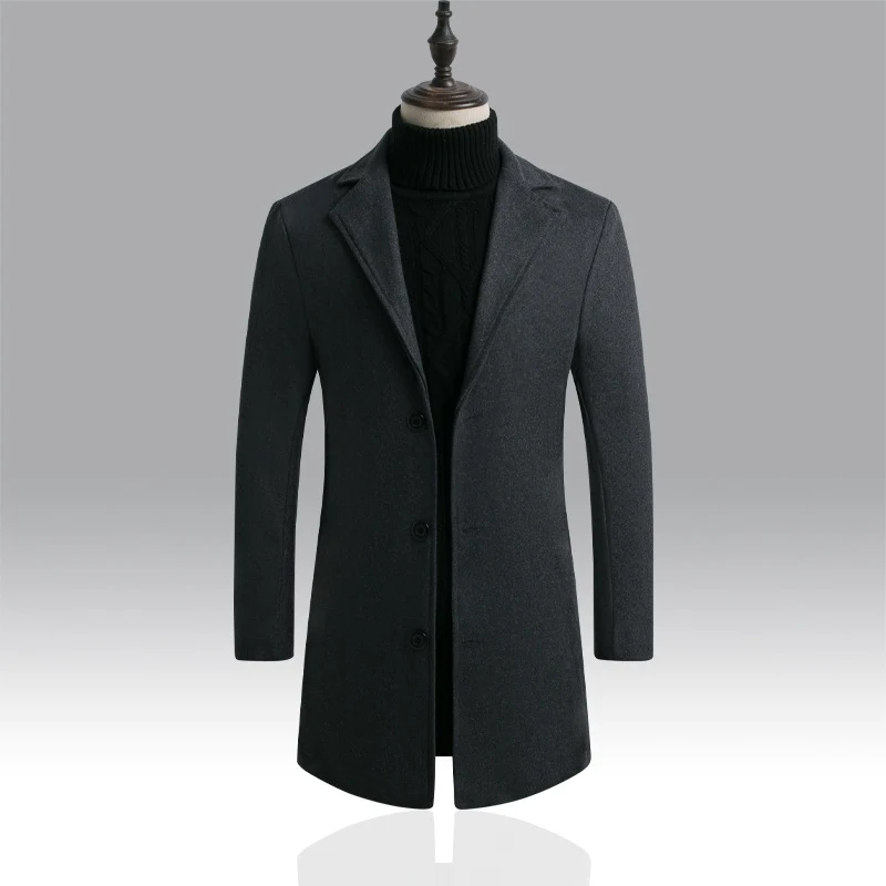 Men's long trench coat for stylish protection. Perfect for autumn and winter, this coat offers a sophisticated look and — photo 2